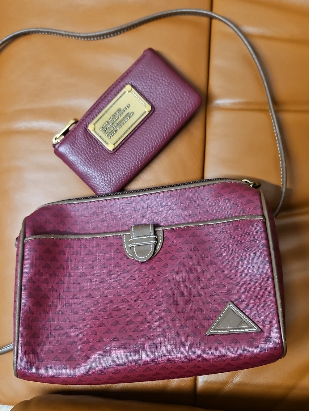 Vintage Liz Claibourne Berry Crossbody Bag & Bonus Coin Purse With Key Ring